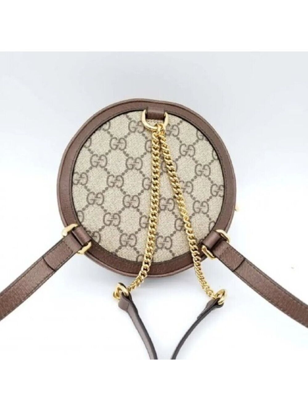 Authentic Gucci Ophidia Round Mini Crossbody Bag NEW | GG Supreme Canvas Web Bag - Picture 4 of 13
